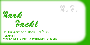 mark hackl business card